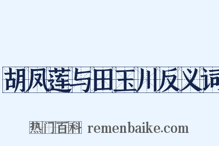 胡凤莲与田玉川反义词是什么意思的图片